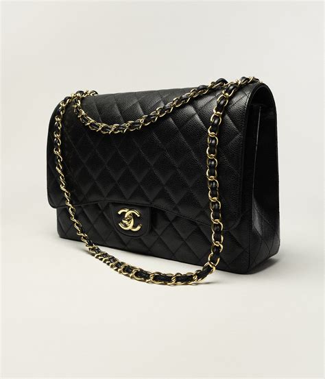 sac chanel classique veau grainé|Grand Sac Classique Chanel Veau grainé et métal doré Noir.